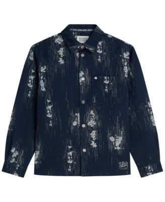 Men's Patterned Jacquard Shacket 