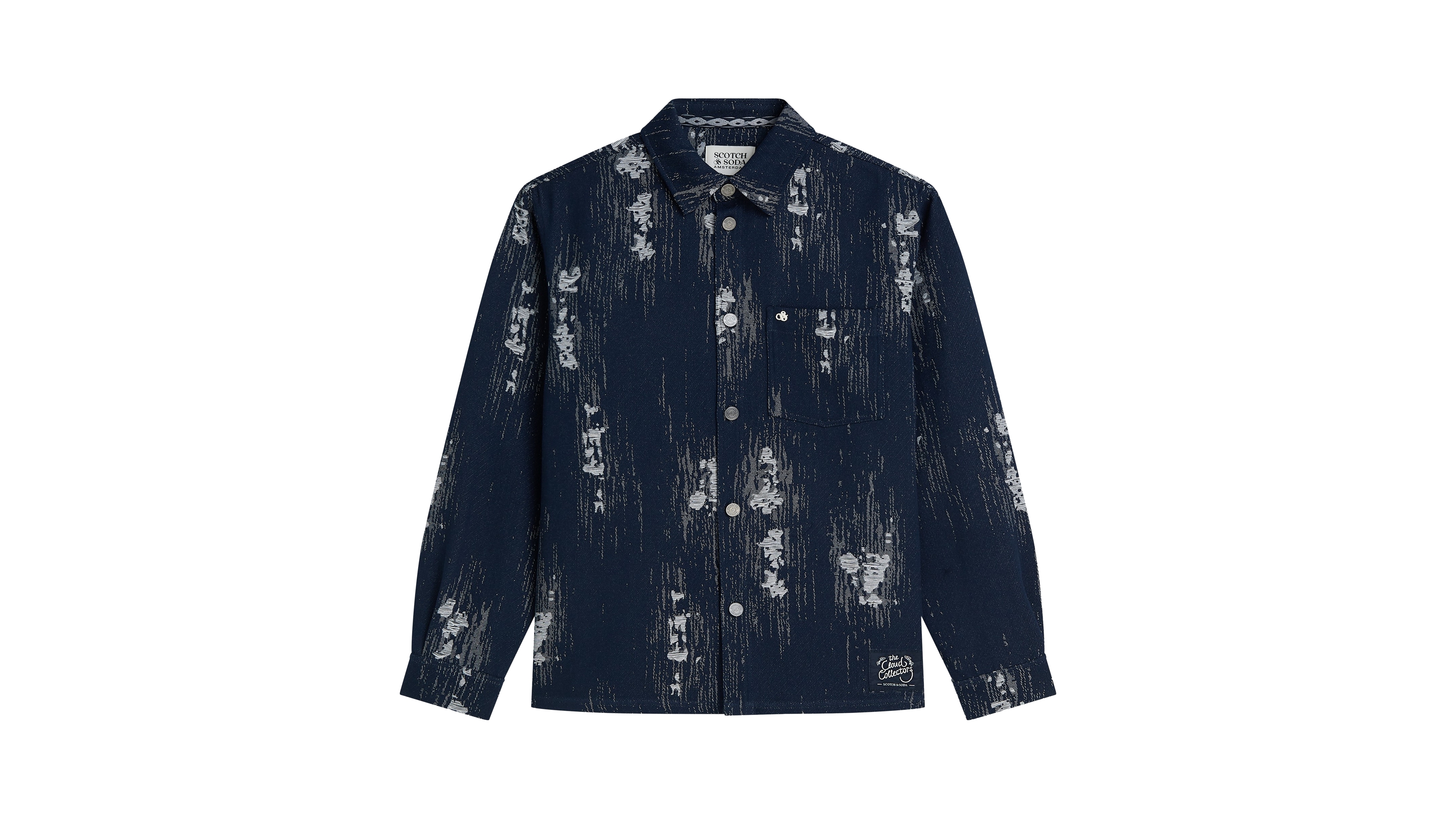 Scotch & Soda Men's Jacquard Regular-Fit Overshirt