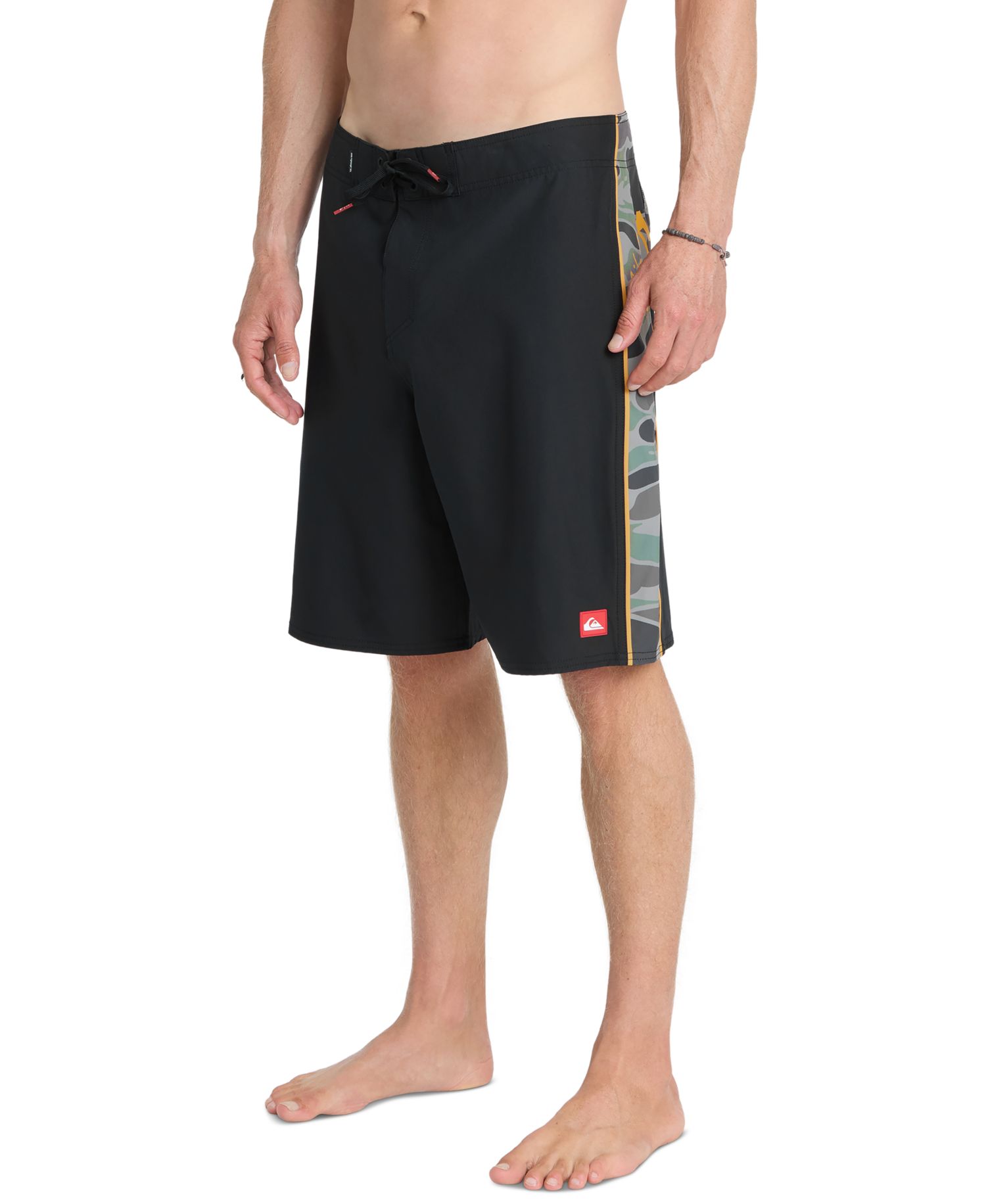 Men's Stretch Contrast Side Panel Swim Shorts