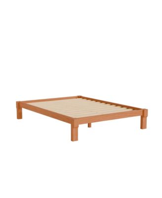 Kana Japanese Joinery Solid Wood Platform Bed Frame with Slat Support