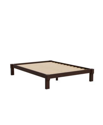 Flexipot Kana Japanese Joinery Solid Wood Platform Bed Frame with Slat Support