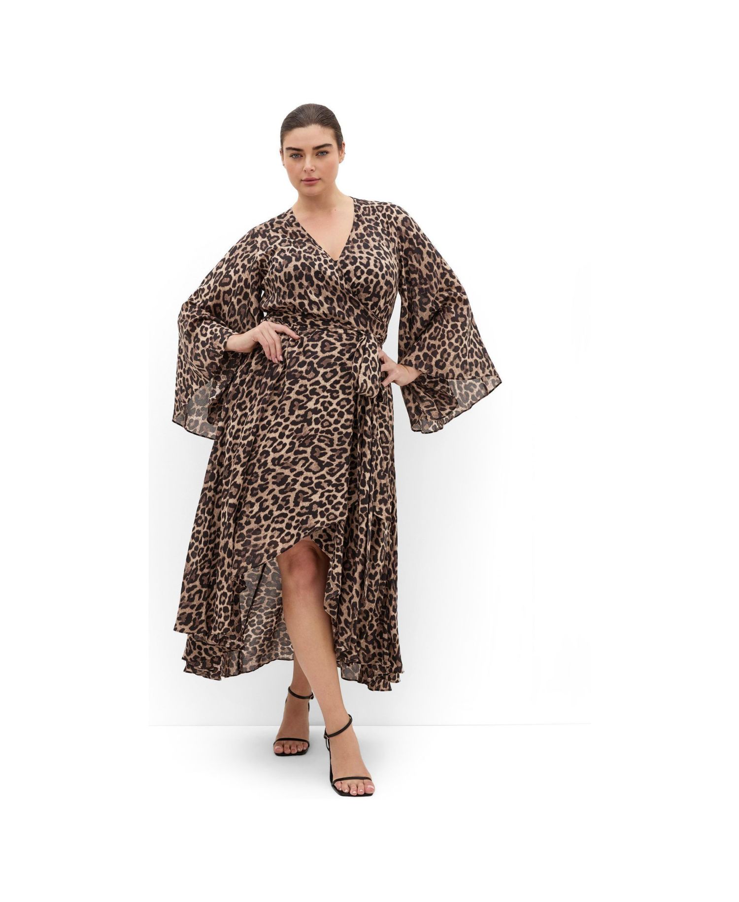 Plus Size Eva Print Wrap Maxi Dress