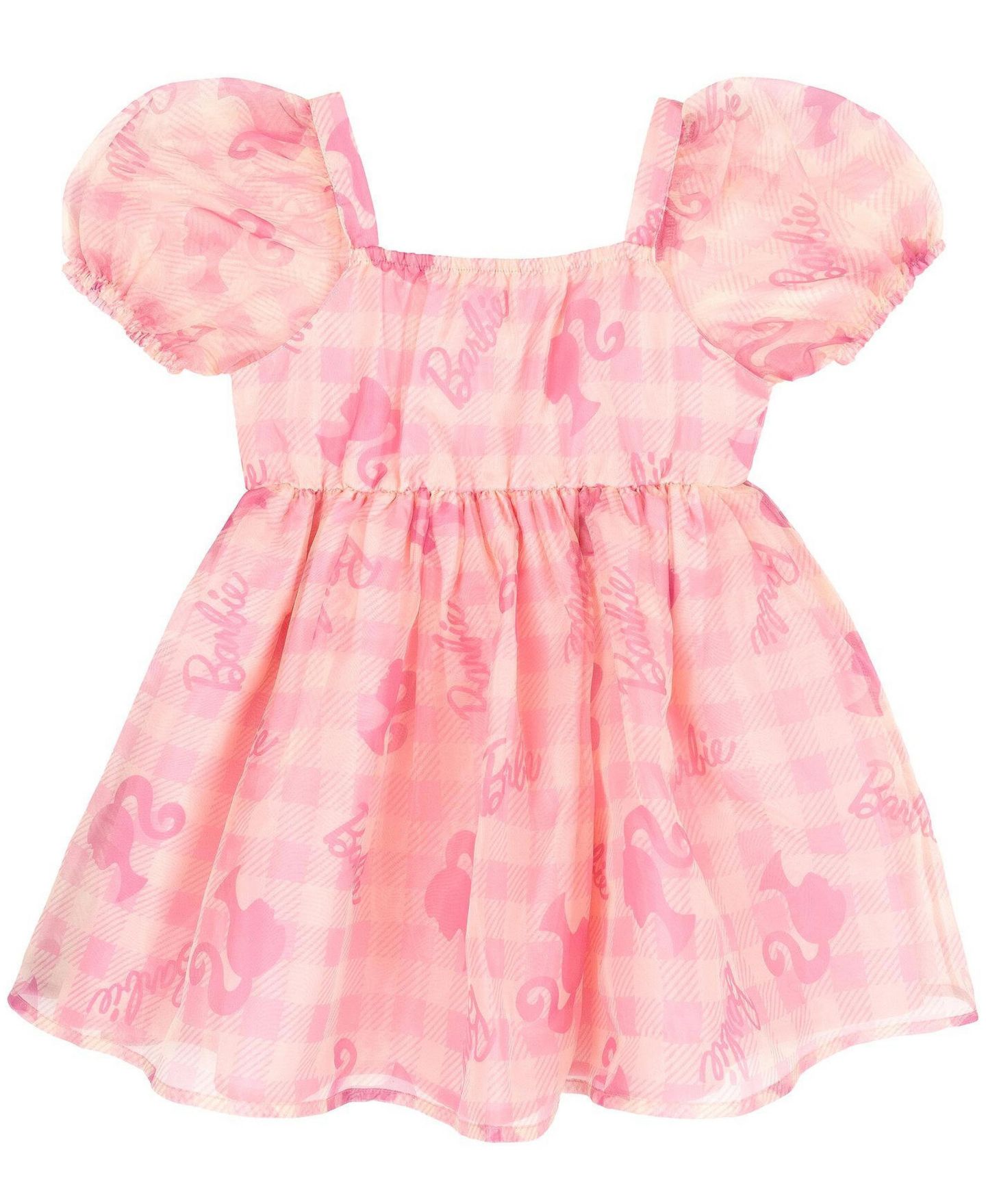 Платье Barbie Short Sleeve Flare Dress для девочек, цвет: Розовый — фото 2
