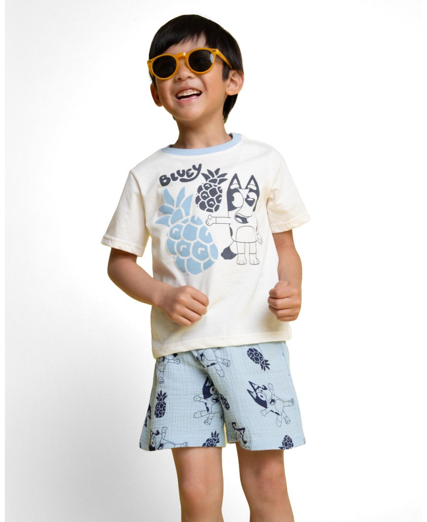 Toddler Boys 2T-4T Hawaiian Shirt, Tee and Shorts Set
