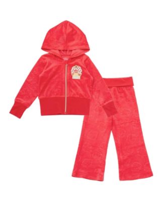 Girl's (5-12) Velour Hoodie and Pants Set
