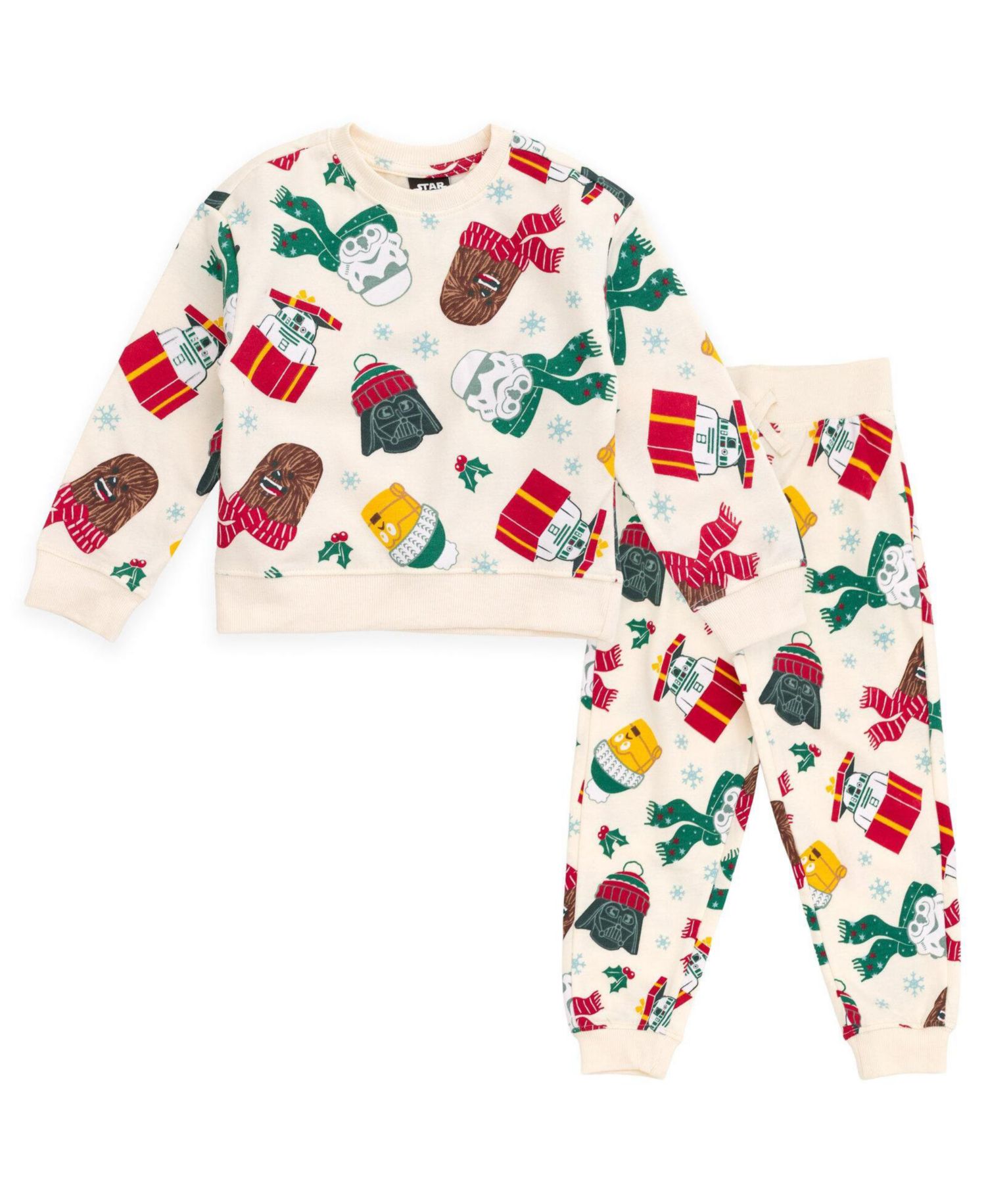 Boy's (5-16) Holiday Fleece Sweatshirt and Joggers Set