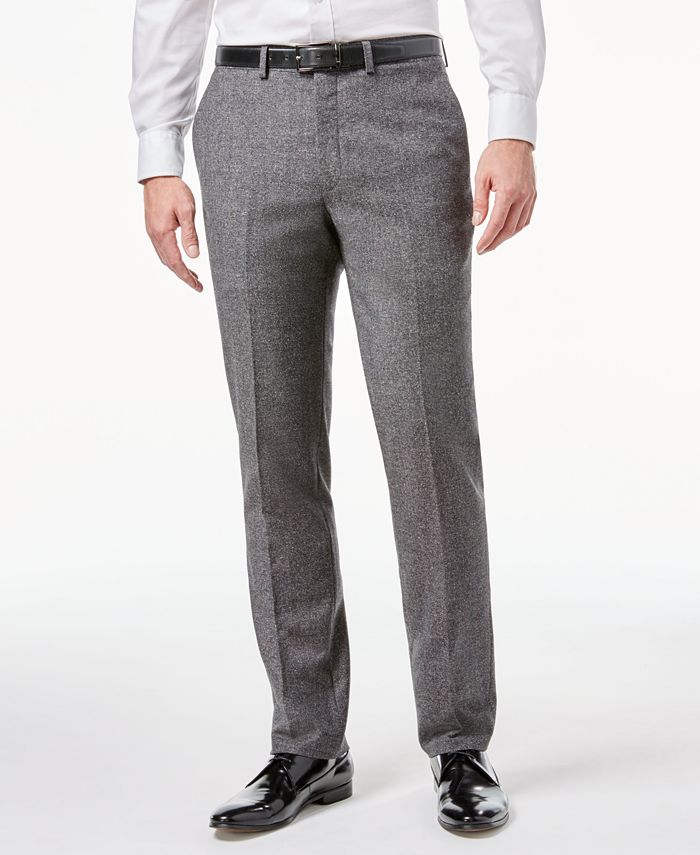 DKNY Men's Gray Donegal Slim-Fit Suit - Macy's