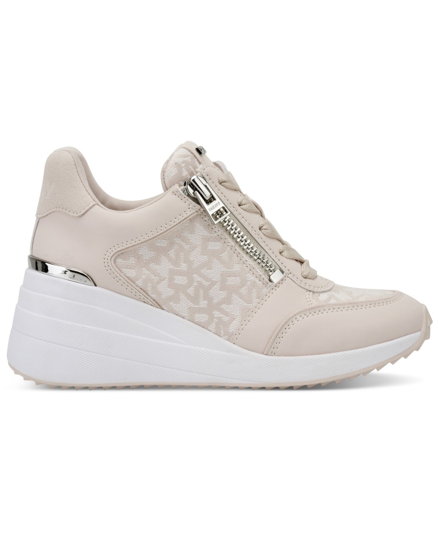 Женские кроссовки DKNY Kalina Lace-Up Wedge, цвет: Натуральный бежевый — фото 2
