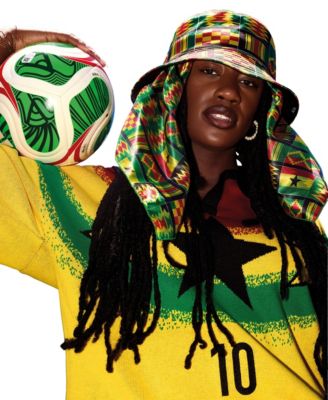 Unisex Kente Reversible Satin Bucket Hat