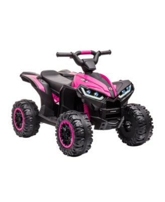 Kids ATV, 12V Ride On Toy ATV, Battery Powered 4 Wheeler Quad Car, Electric ATV with Remote Control, Music, Horn, Monitor Display