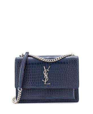 Medium Sunset Crossbody Bag Embossed Leather
