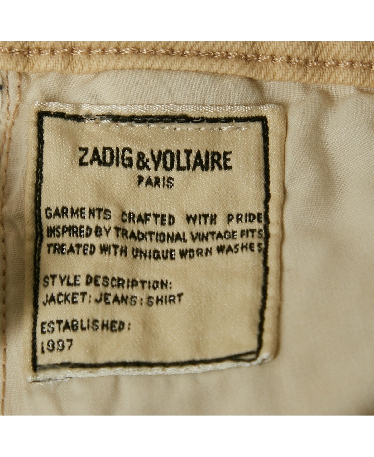 Pre-Owned Zadig & Voltaire Men's Tie Dye Denim David Jeans