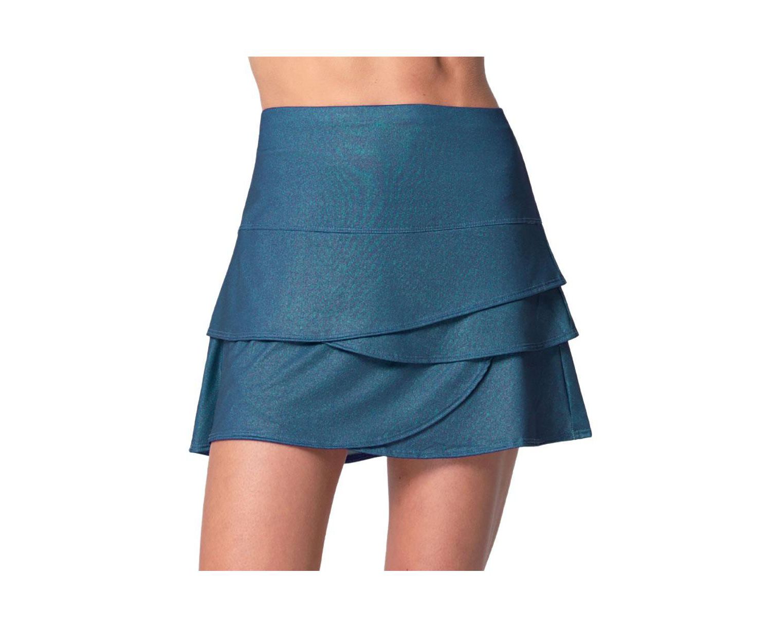 Women's All That Shimmers Scallop Heather Tennis Skirt