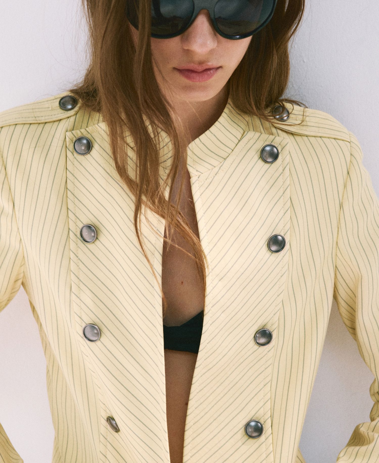 Women's Buttons Pinstripe Jacket