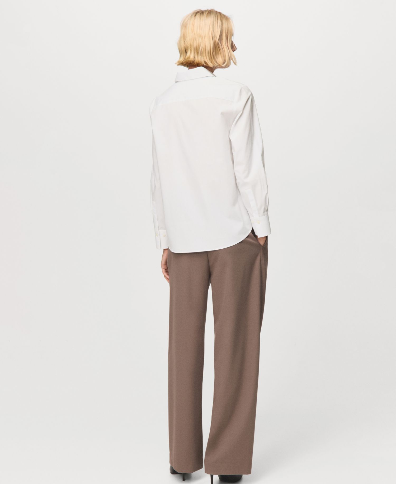 Women's Cotton And Lyocell Blend Straight Shirt