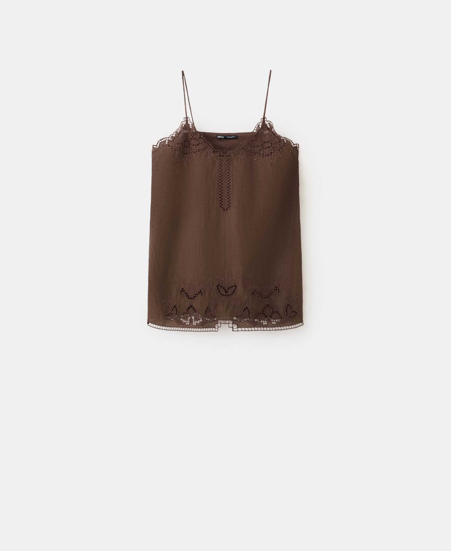 Women's Openwork Embroidery And Bead Detail Dress
