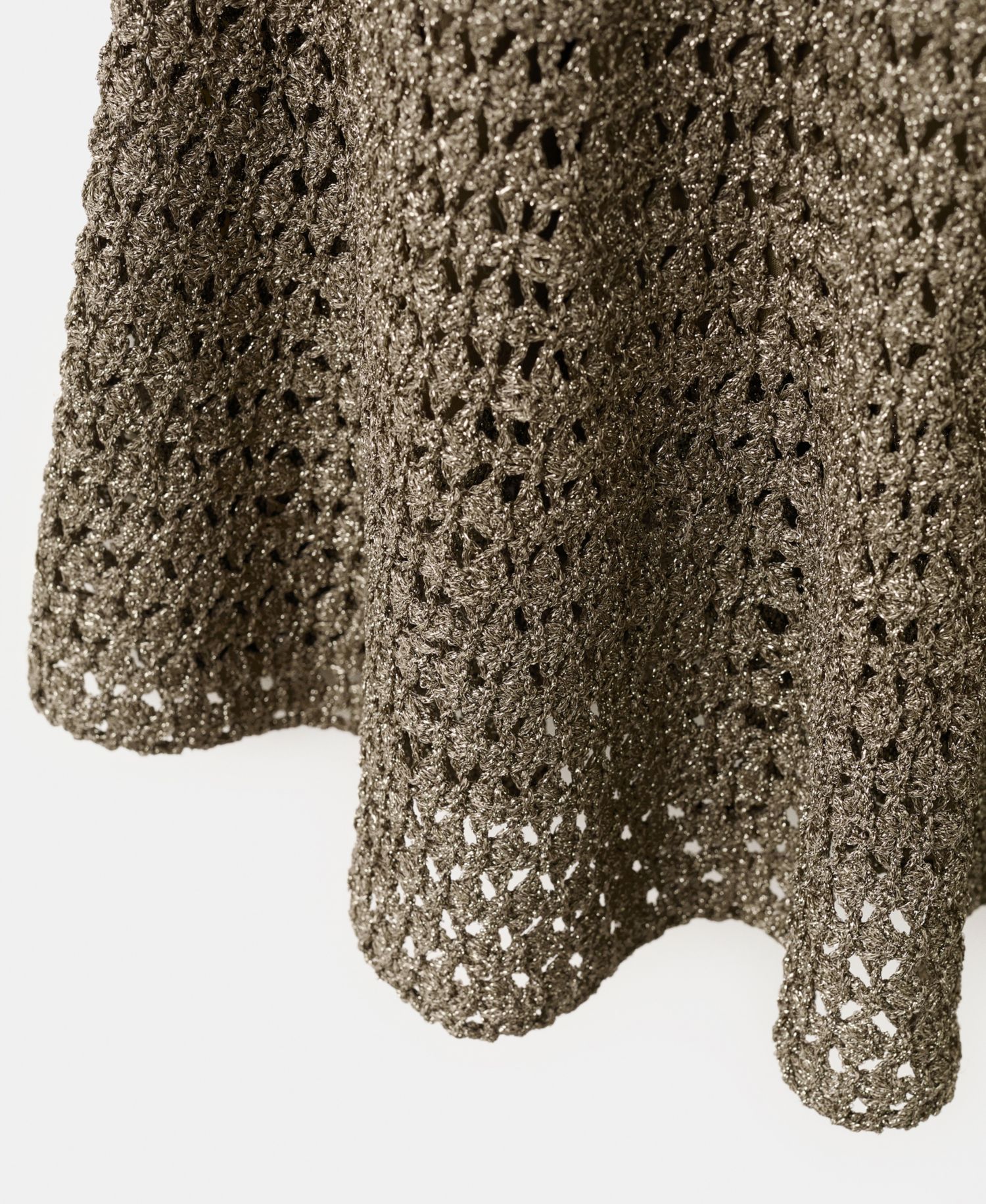 Women's Lurex Detail Crocheted Dress