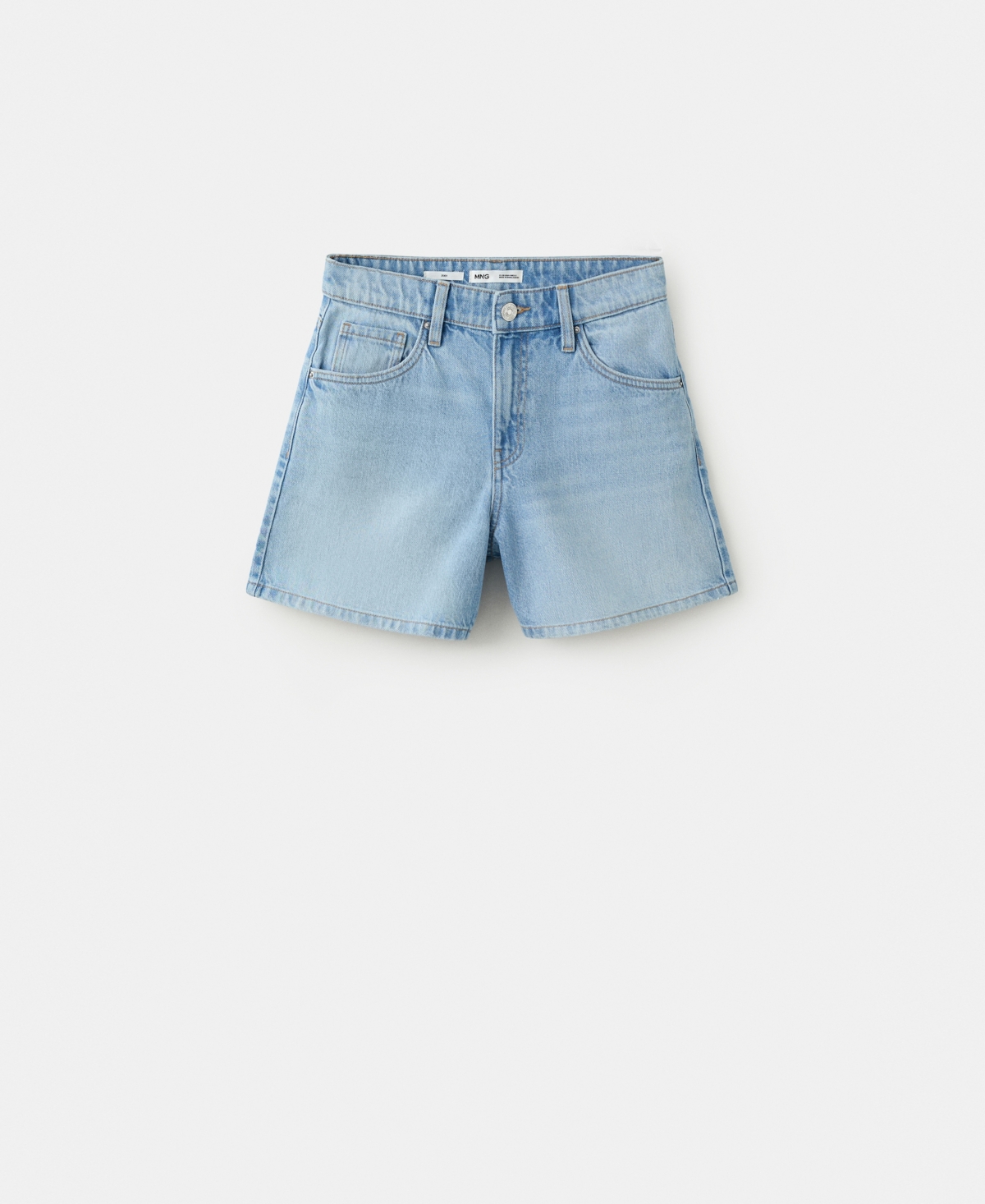 Mango Women's Straight-fit Denim Shorts In Open Blue