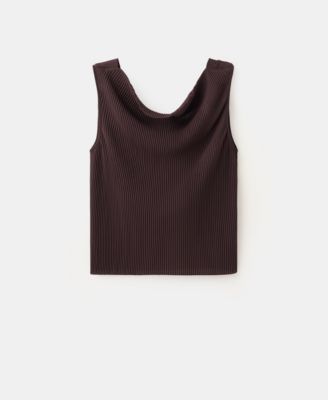 Women's Bead Detail At The Back Textured Top