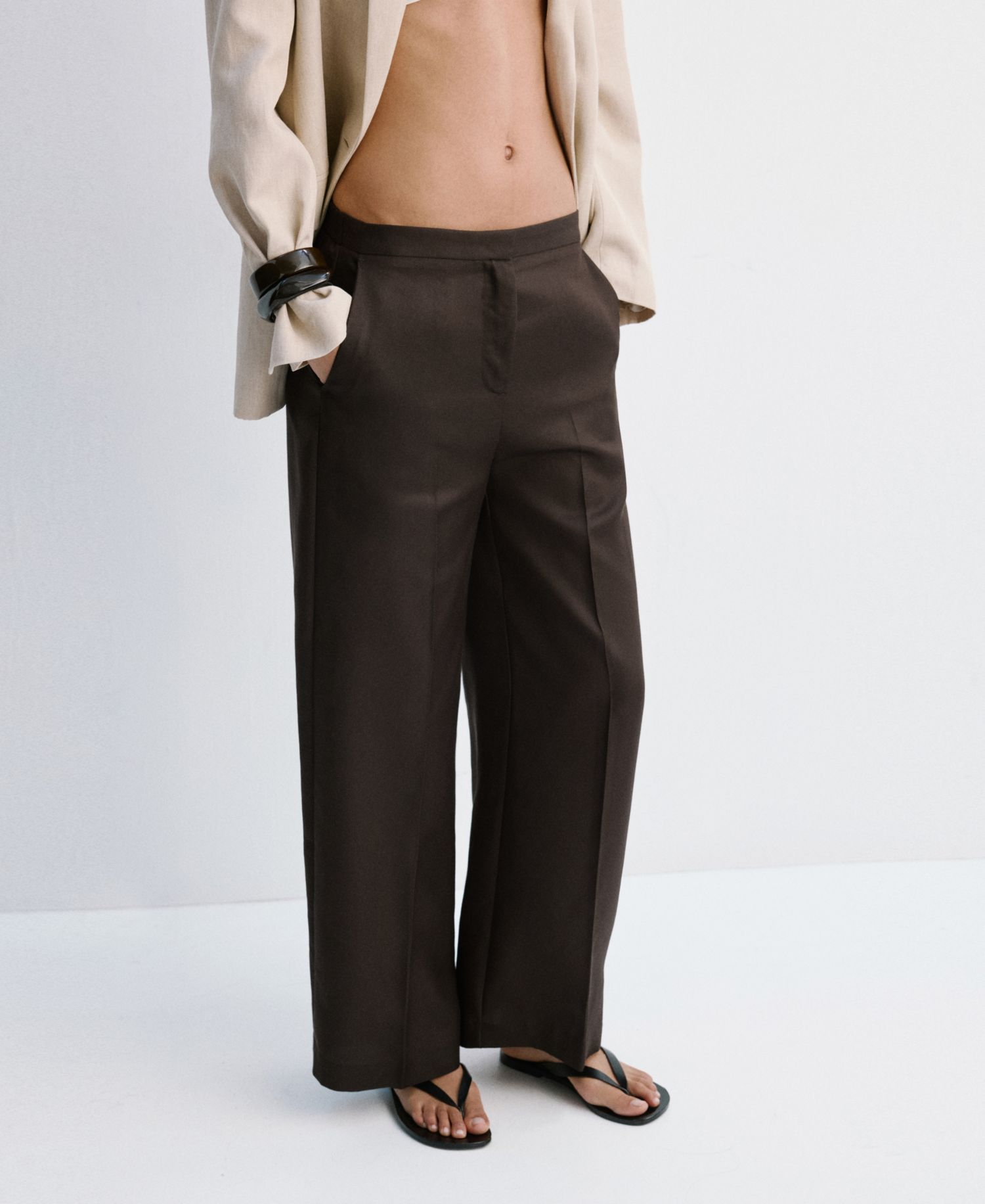Women's High-Waisted Lyocell Pants
