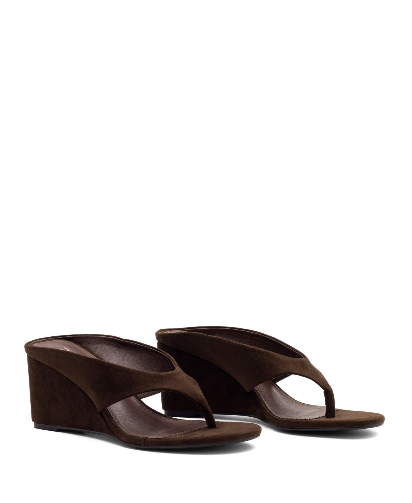 Женские туфли Therapy Australia Sera Round Toe Wedge Thong Heel, цвет: Шоколадный — фото 5