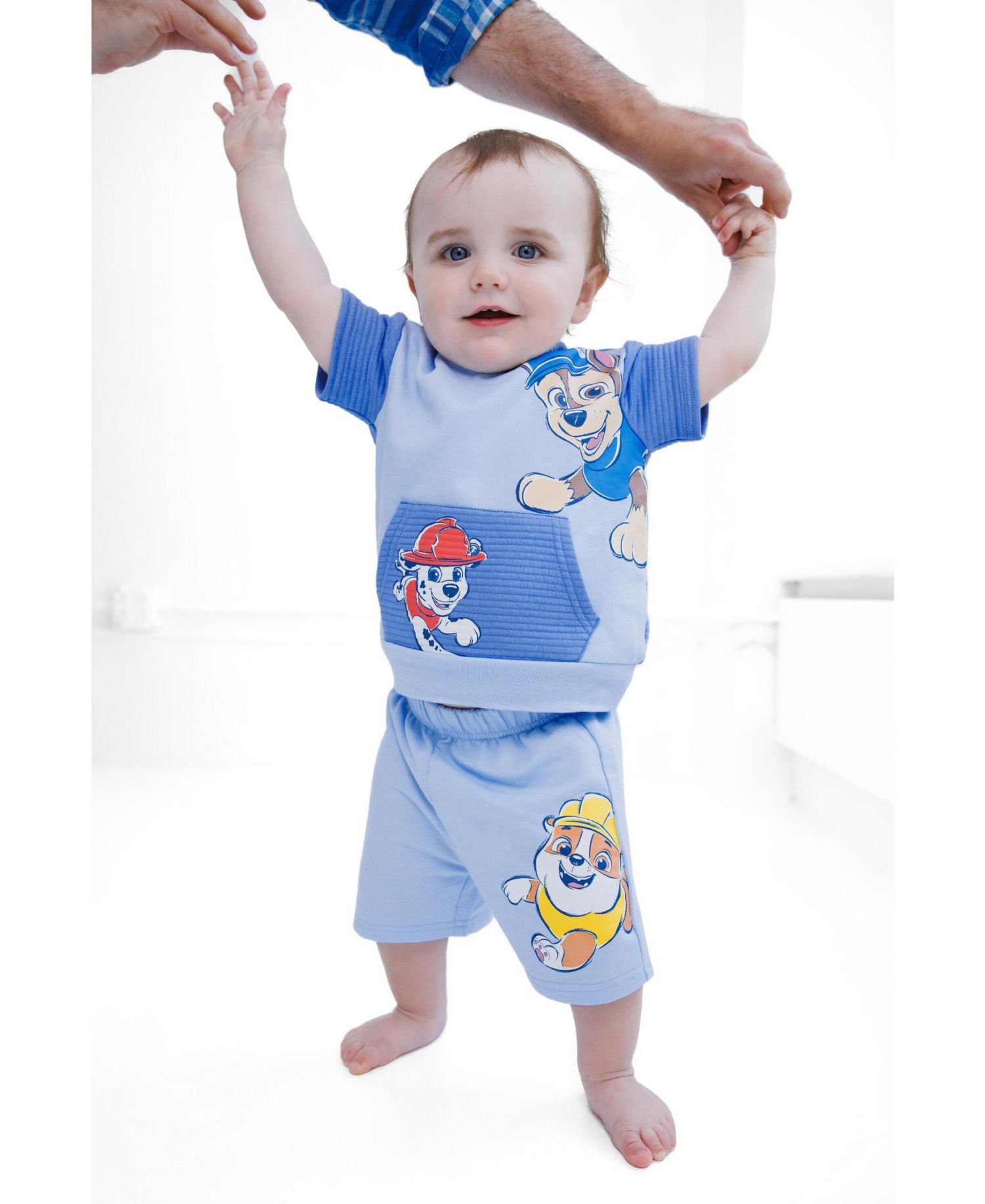 Baby Boys ( 0TO 3 to 24 M ) ' 2-Piece Hooded Tee and Shorts Set