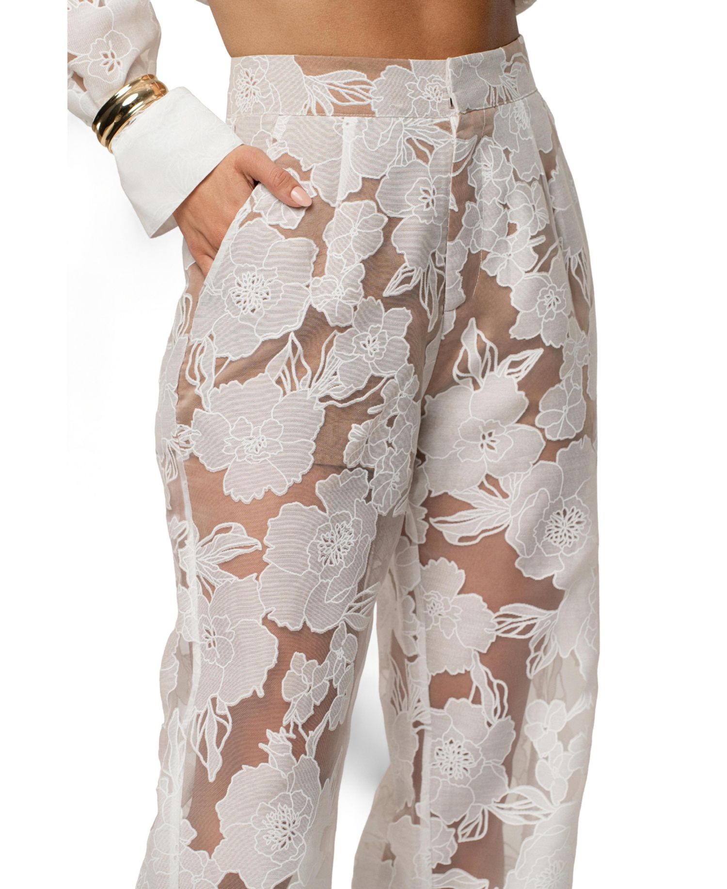 Women's Organza Floral Pant