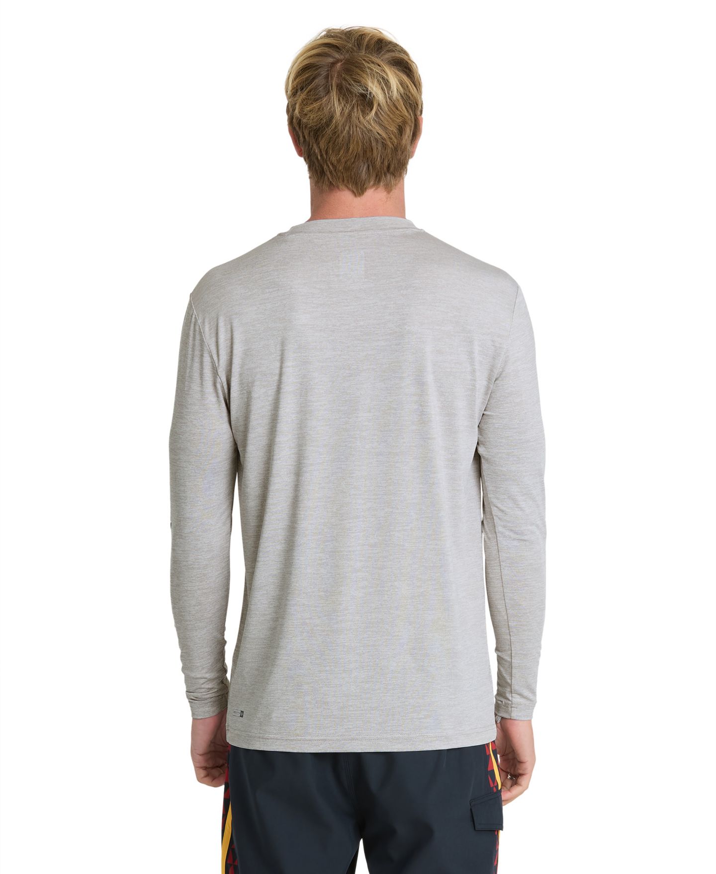 Мужская футболка Quiksilver HI UPF 50 Long Sleeve, цвет: Светлый серый меланжевый — фото 5