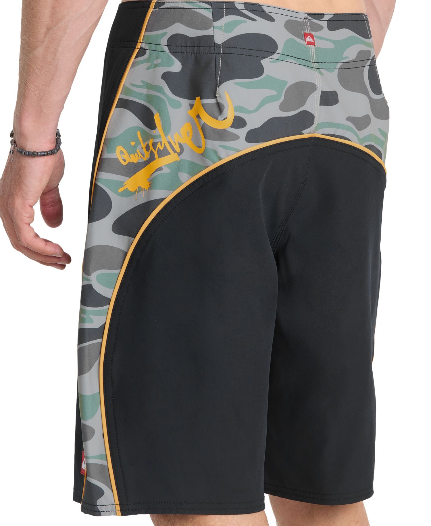 Men's Stretch Contrast Side Panel Swim Shorts