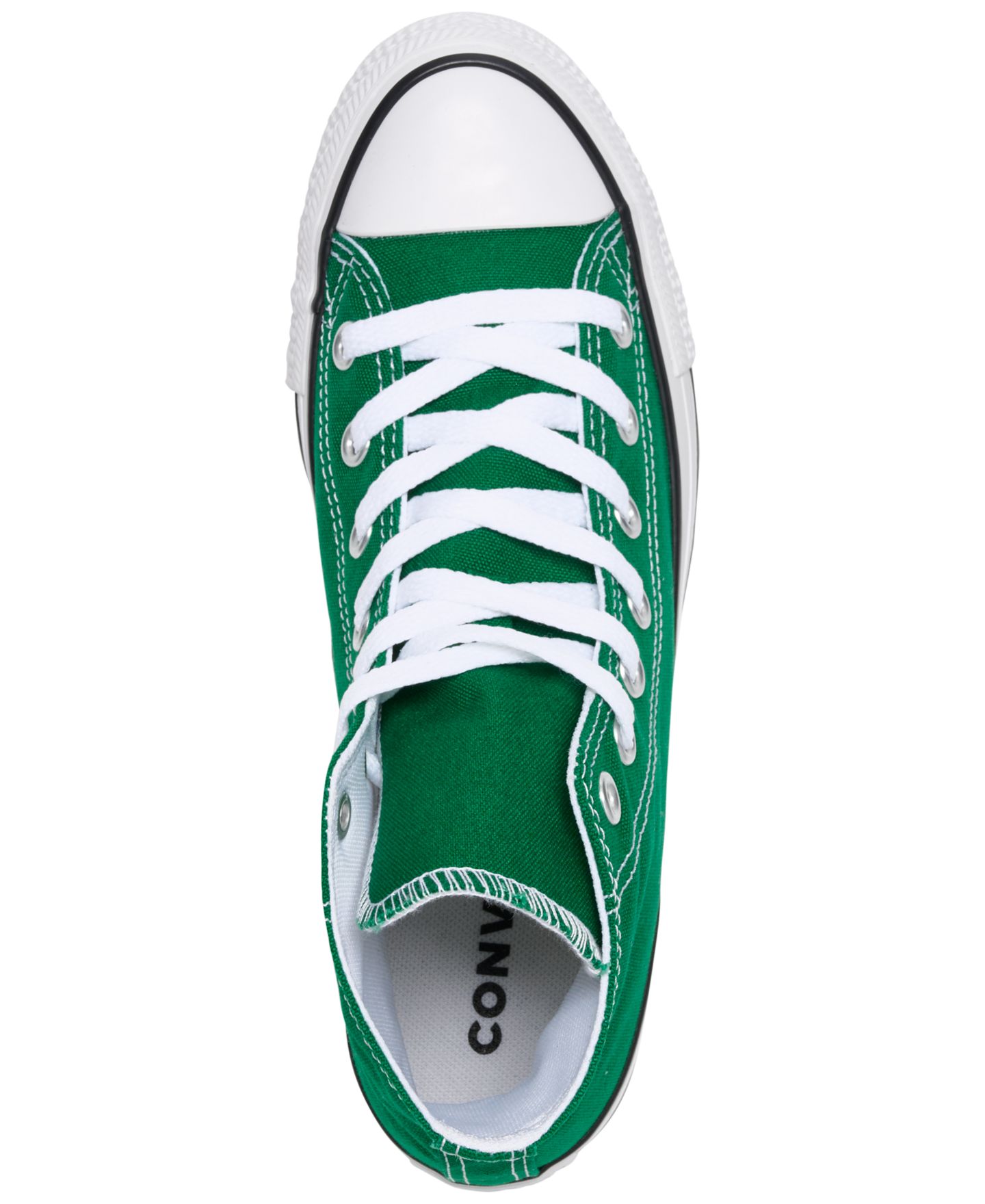 Женские кроссовки Converse Chuck Taylor High Top, цвет: Зелёный / Белый — фото 5