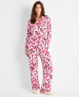 Women's Packaged Notched-Collar Pajama Set XS-3X