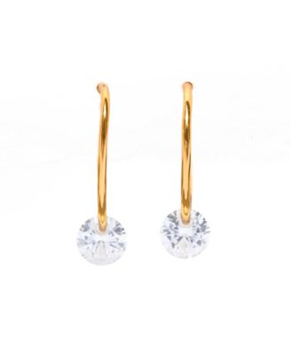 Crystal Endless Dewdrop Hoop Earrings