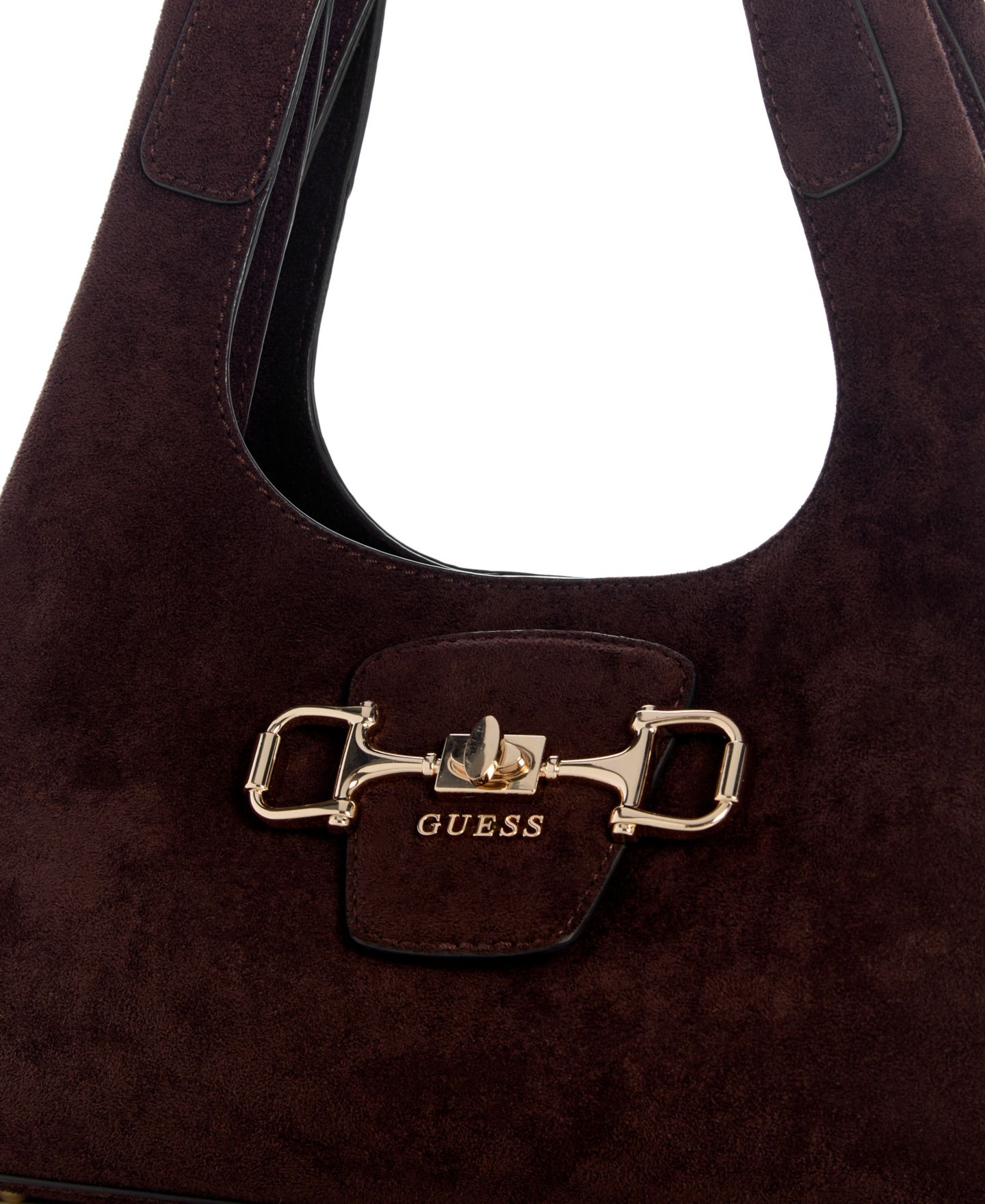 Женская сумка GUESS Sunset Medium Hobo Handbag, цвет: Тёмно-коричневый — фото 3