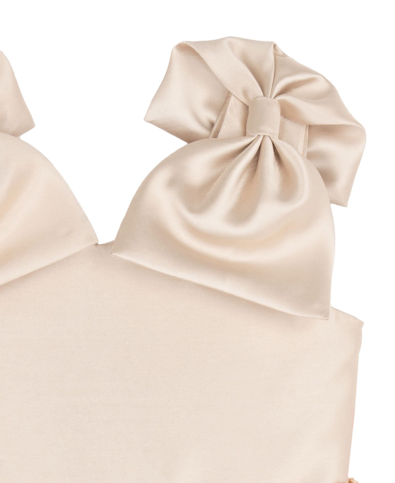 Girls' 2T-6X Mikado Bow Shoulder Pleated Dress