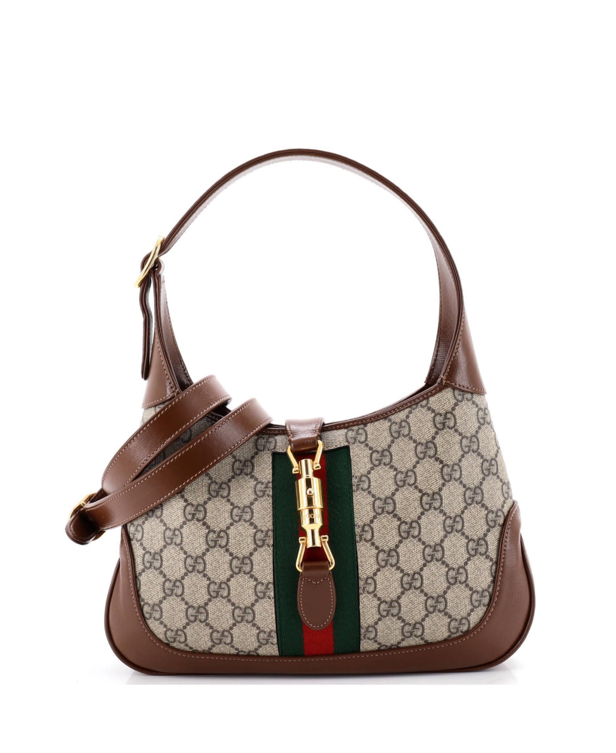 Pre-Owned Gucci Small Jackie 1961 Hobo Gg Coated Canvas