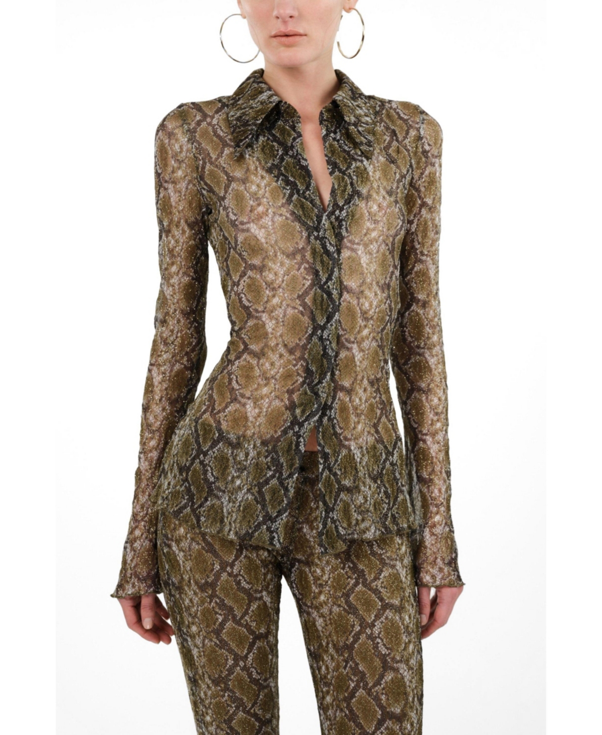 Nocturne Women's Snake Print Shirt