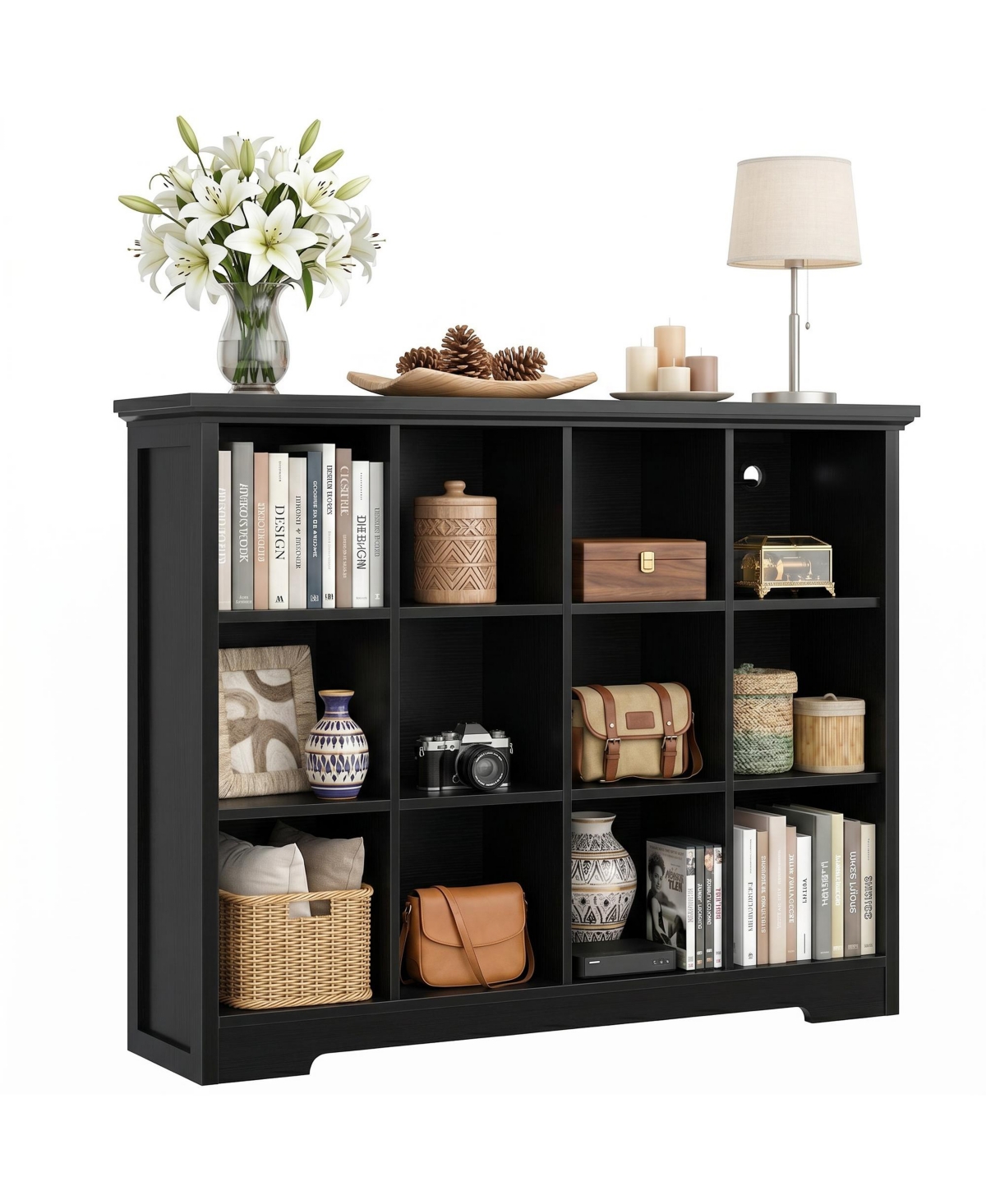 Aheaplus -Cube Bookshelf with Charging Station