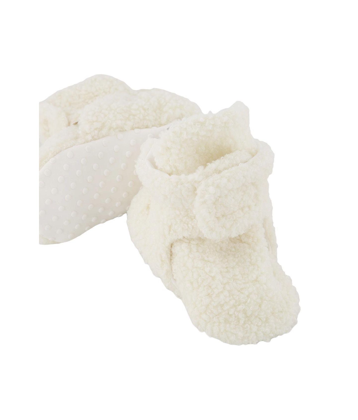 Тапочки Deux par Deux Unisex Sherpa Slippers months для мальчиков-малышей, цвет: Молочно-белый — фото 1