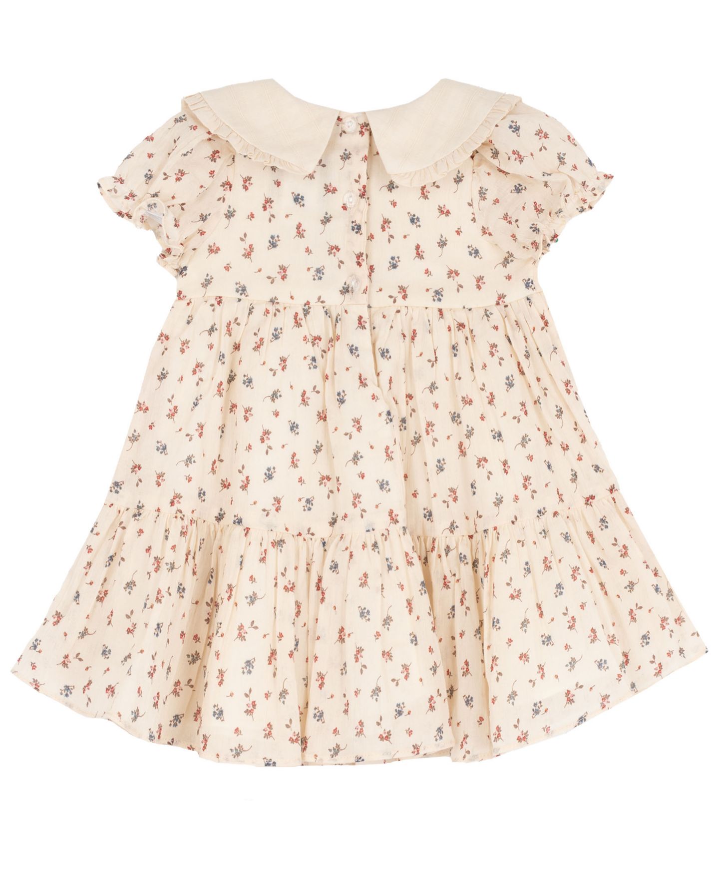 Платье Rare Editions Ditsy Floral Cotton Voile Dress для девочек-малышей, цвет: Слоновая кость — фото 2