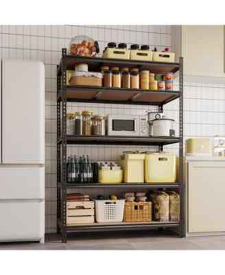 Flynama 5-Tier Heavy Duty 72" h x 48" w x 24" d Metal Storage Shelf for Garage, Living Room, Warehouse, Pantry, Closet, Kitchen