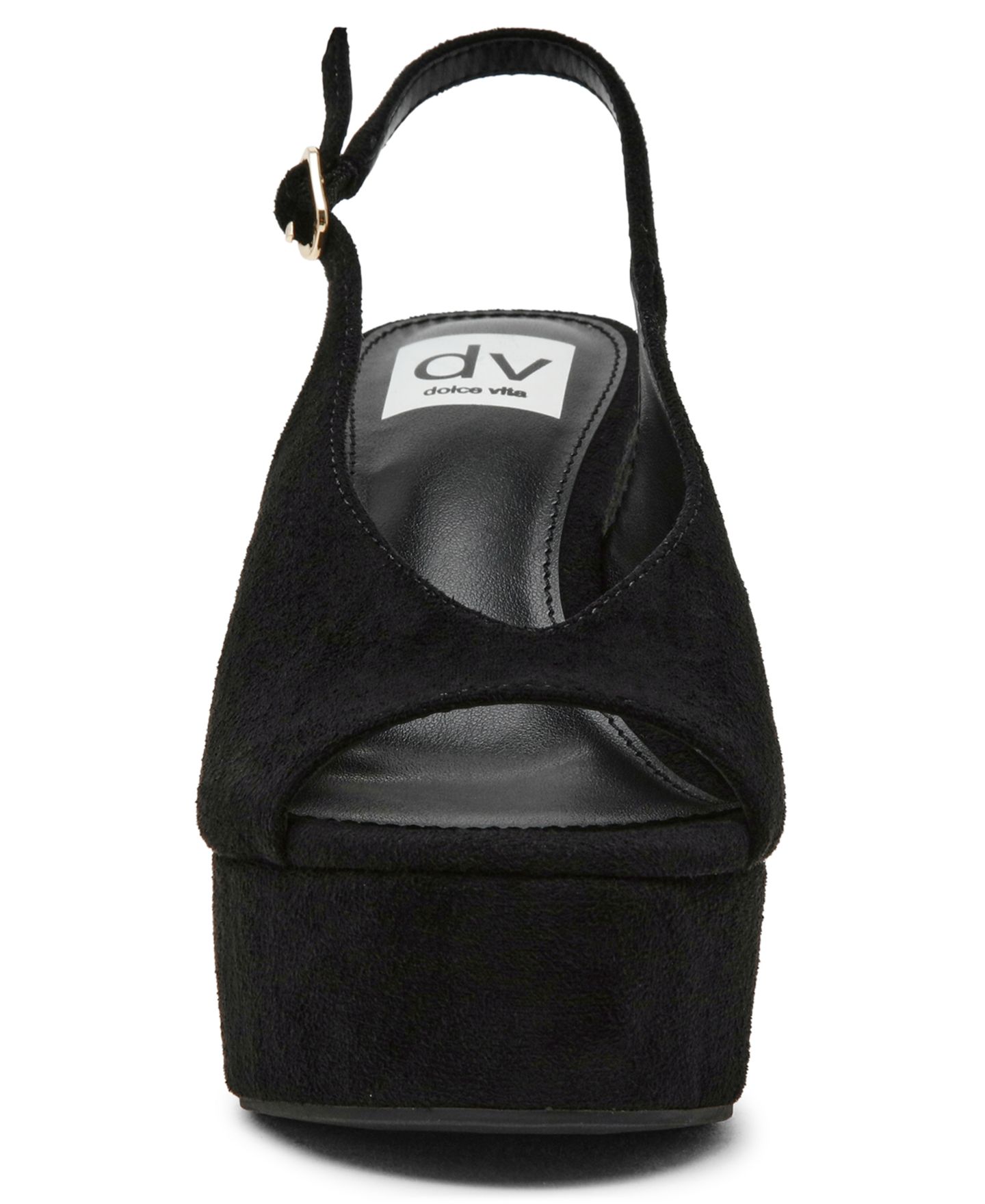 Женские сандалии DV Dolce Vita Wildan Slingback Platform Dress Sandals, цвет: Чёрный — фото 6