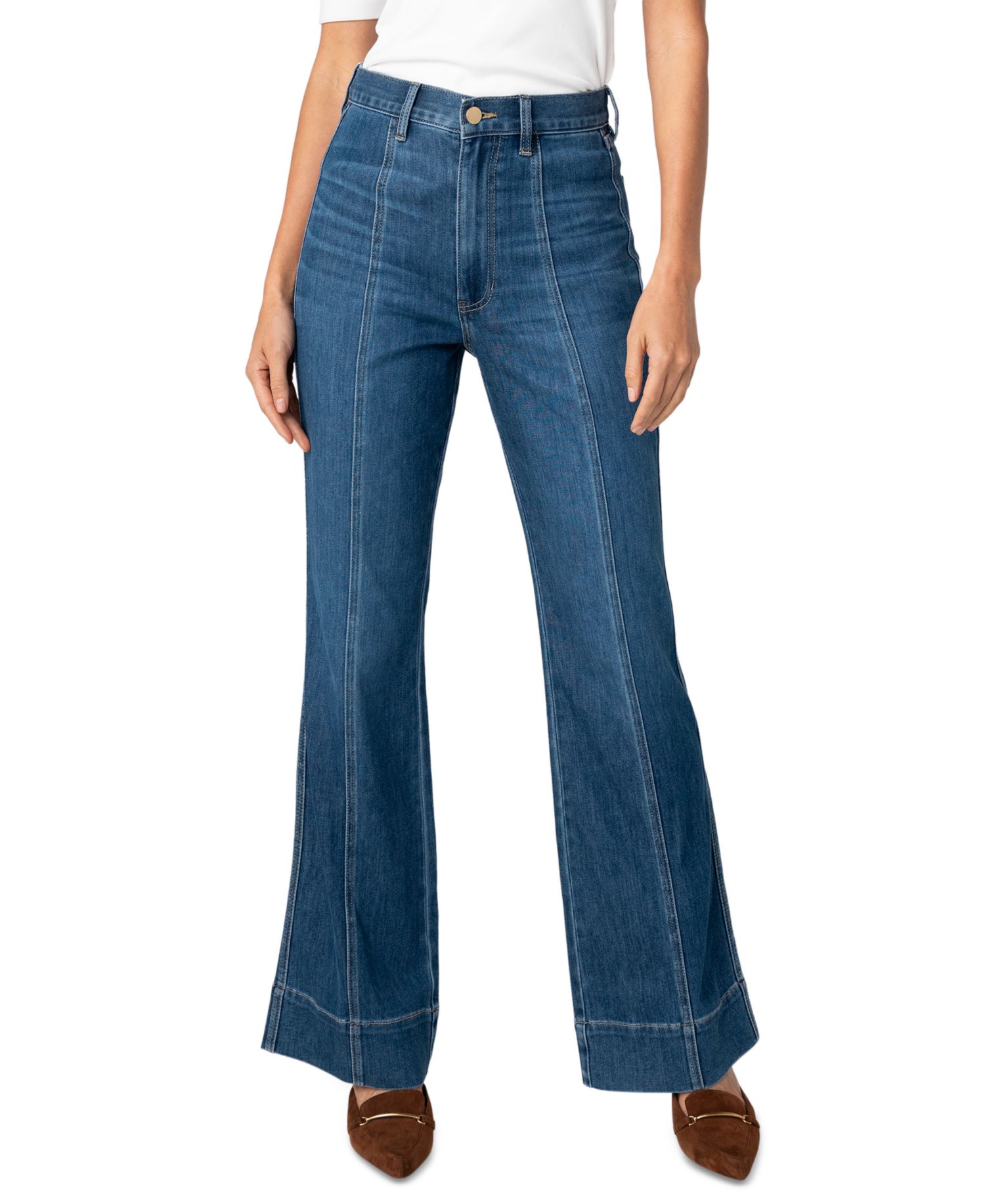 Women's Relaxed High-Rise Seamed Bootcut Jeans