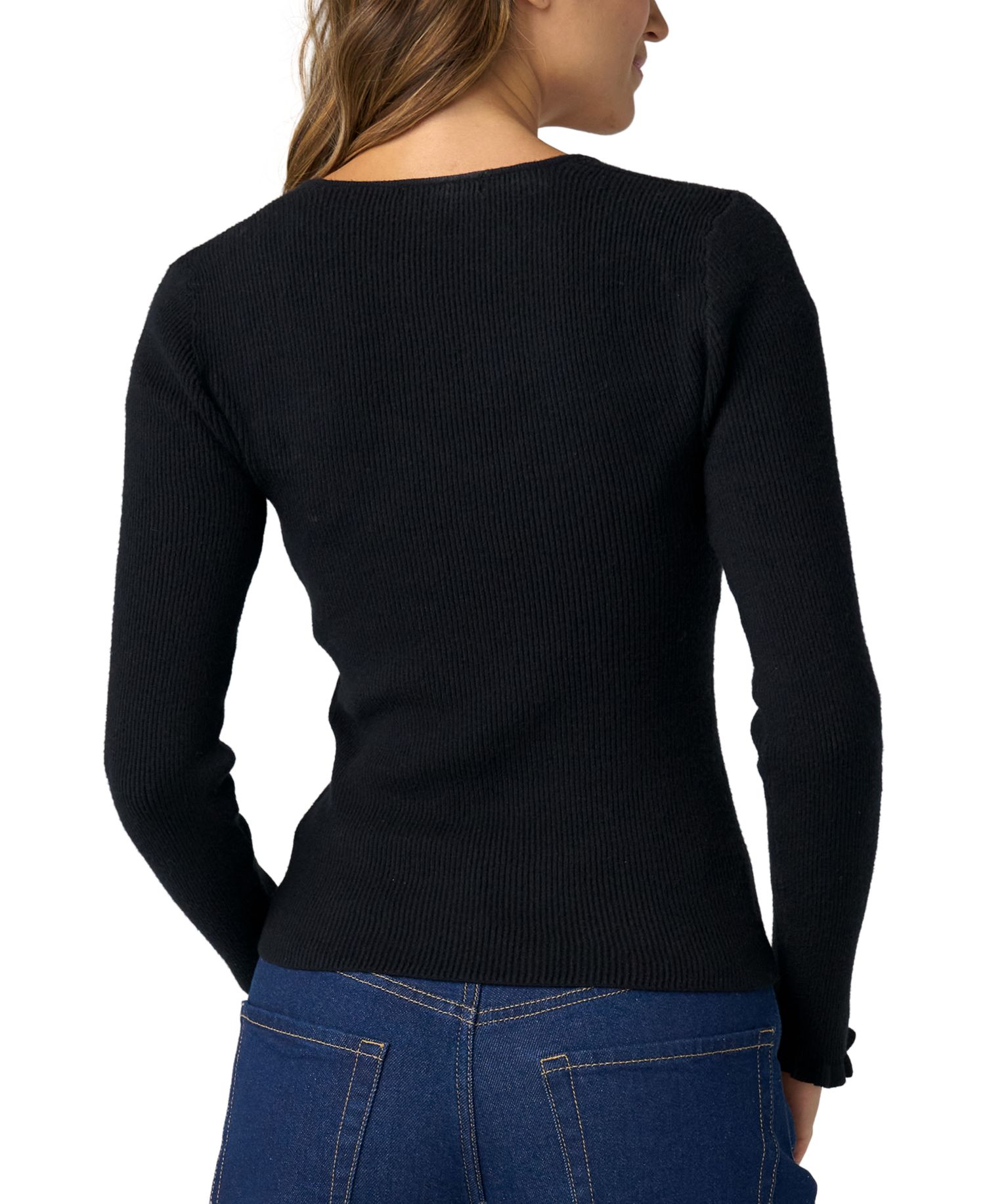 Women's Long-Sleeve V-Neck Sweater