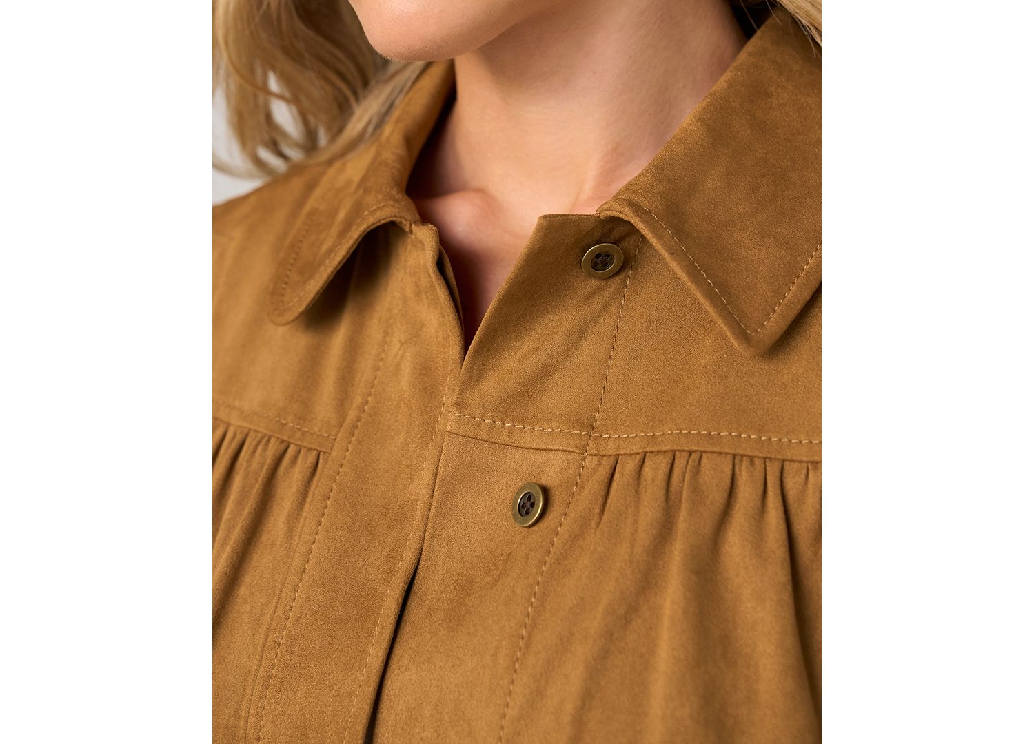 Women's Puff-Sleeve Laser Cut Hem Jacket