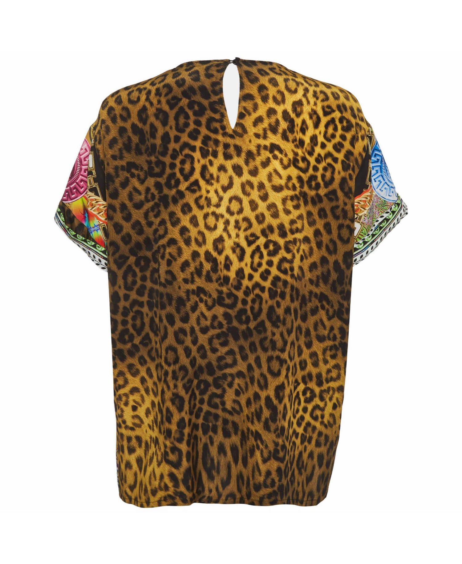 Women's Amplified Print Silk Tunic Top