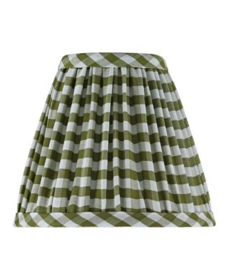 Gingham Plaid Pleated Cotton Clip-On Empire Shade (3x6x5)
