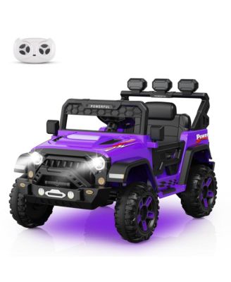 12V Electric Ride-On Off-Road Vehicle, Parental Remote Control, 3 Speeds, LED Lights, Music, Wireless Connection, Gradual Power-Up