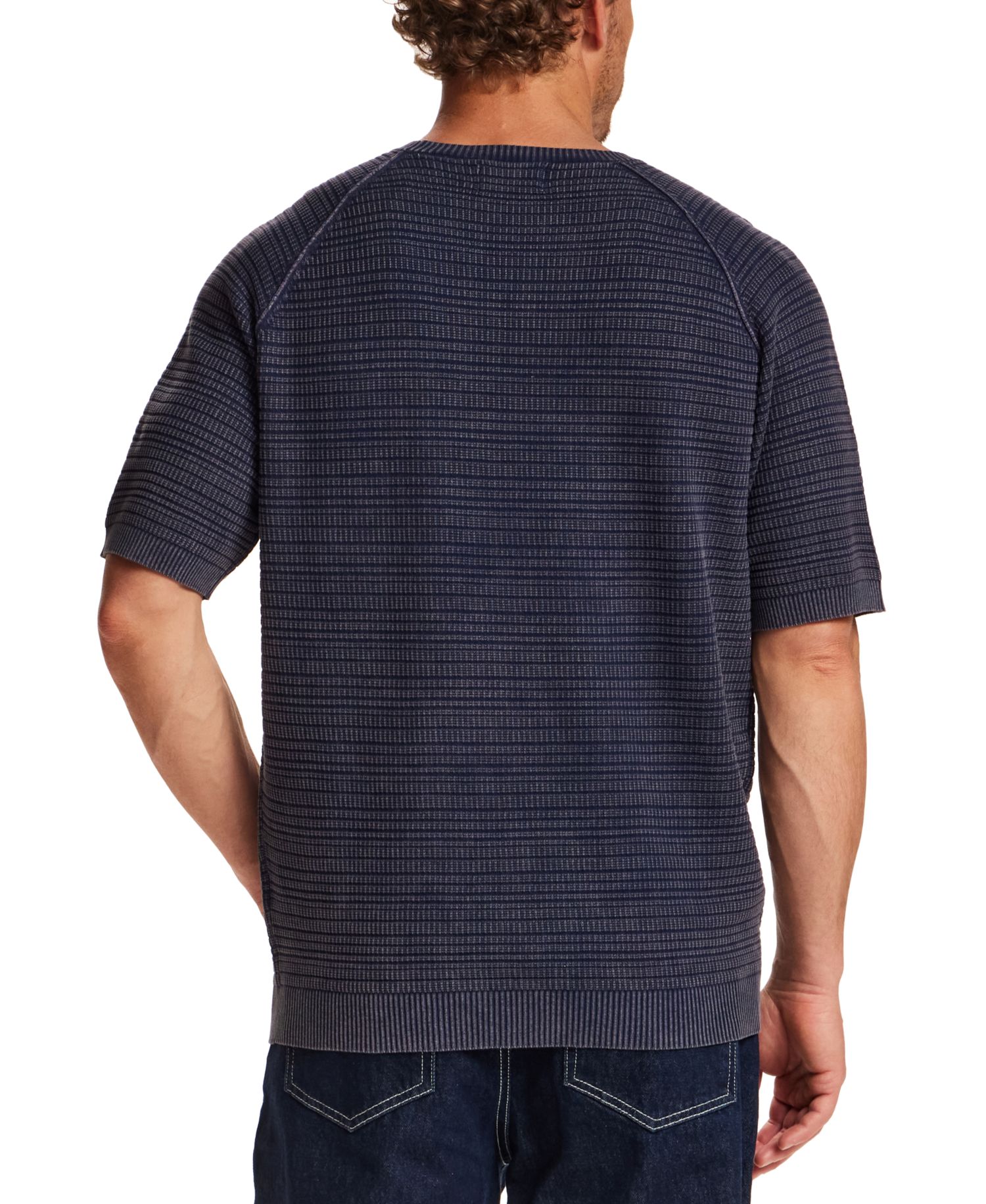 Mens' Vertical Dash Crewneck Sweater