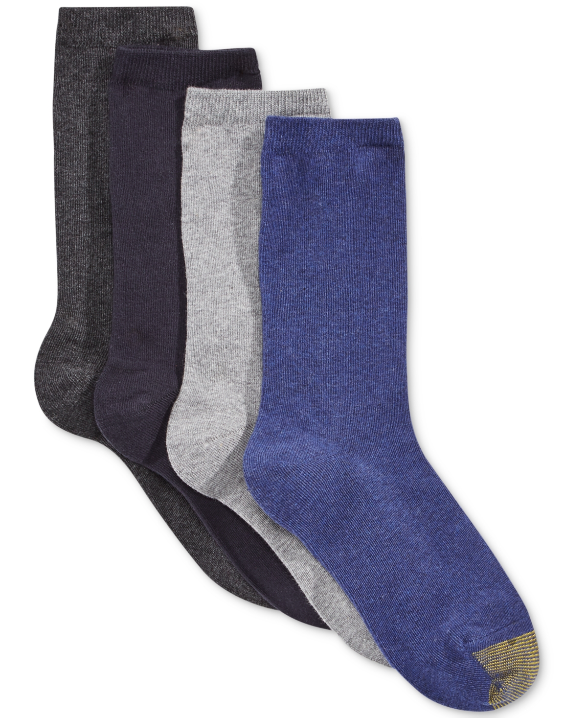 Women's 4-Pack Casual Flat Knit Socks, Created For Macys - Black