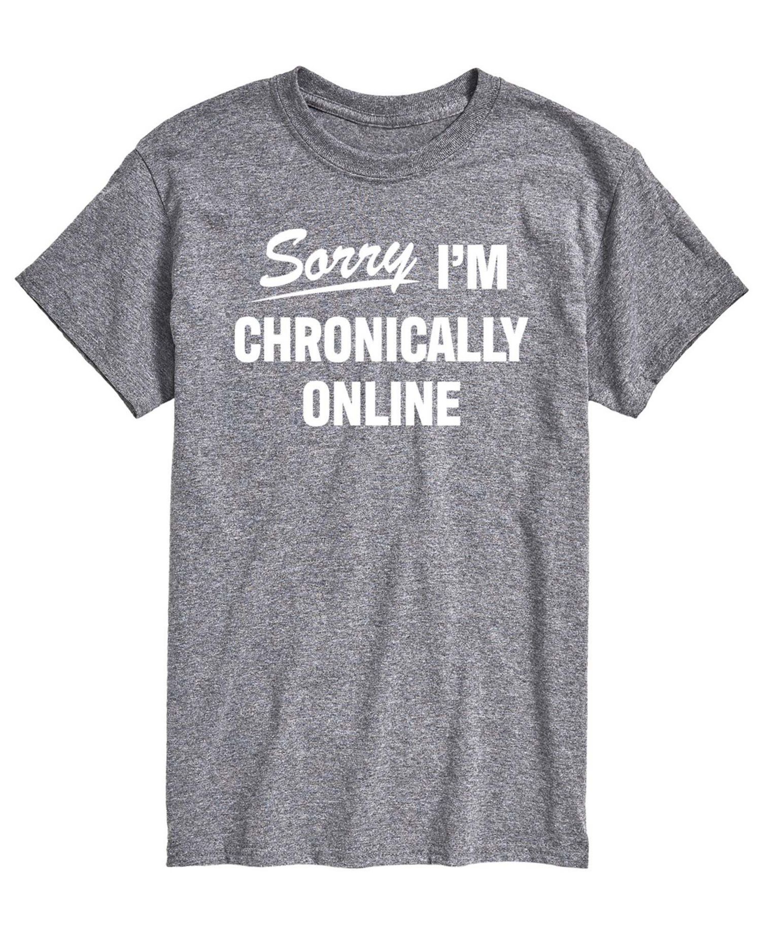 Men's Sorry Im Chronically Online Short-Sleeve Graphic T-Shirt